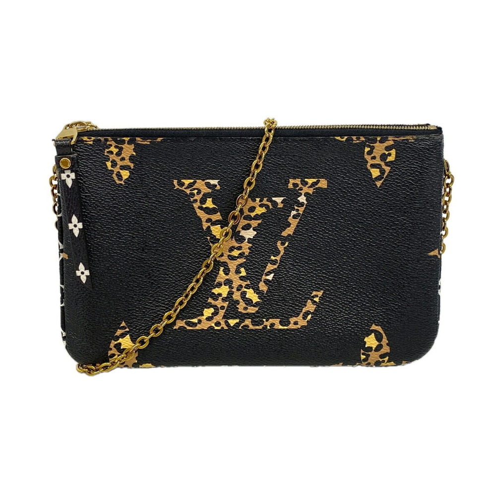 LOUIS VUITTON Authentic Black Monogram Pochette Shoulder Bag